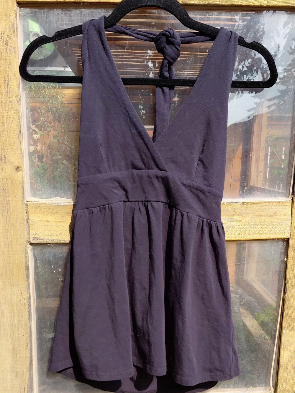 Woman's Sleeveless Halter Top in Black